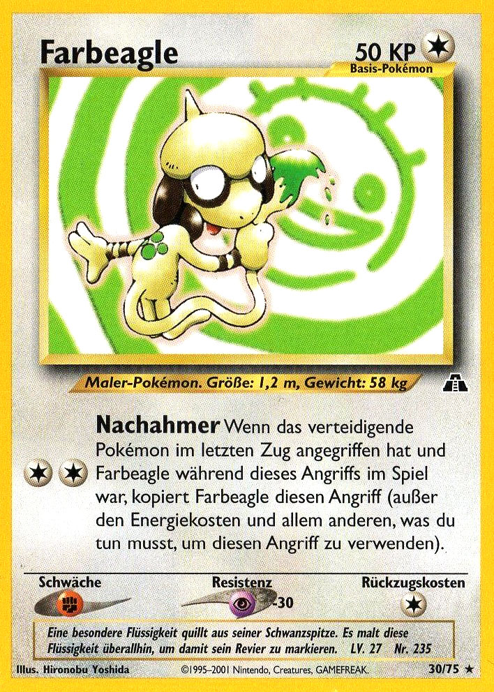 Farbeagle 30 — Neo Discovery (German Pokémon TCG card)
