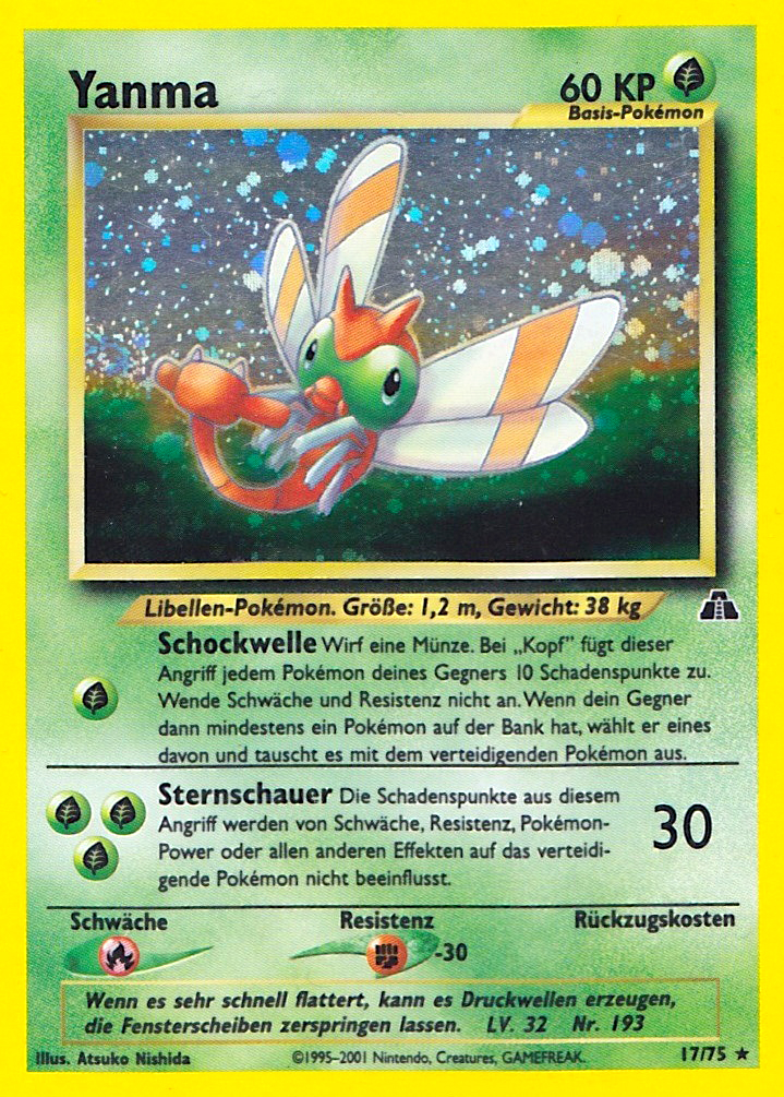 Yanma 36 — Neo Discovery (German Pokémon TCG card)