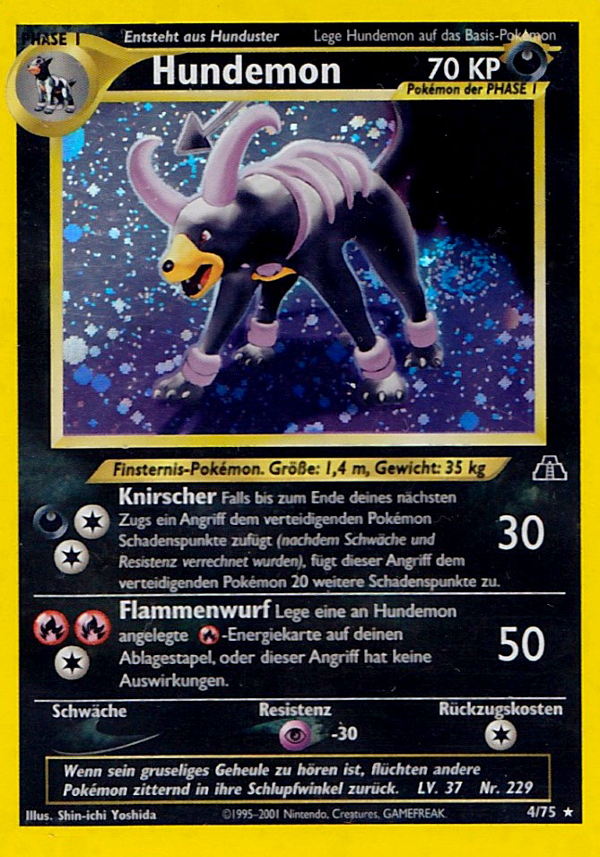Hundemon 4 — Neo Discovery (German Pokémon TCG card)