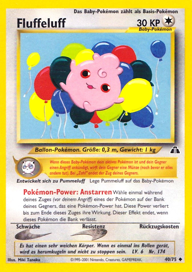 Fluffeluff 40 — Neo Discovery (German Pokémon TCG card)