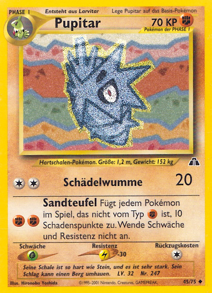 Pupitar 45 — Neo Discovery (German Pokémon TCG card)