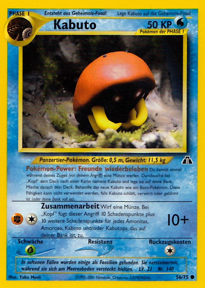 Kabuto 56 — Neo Discovery (German Pokémon TCG card)