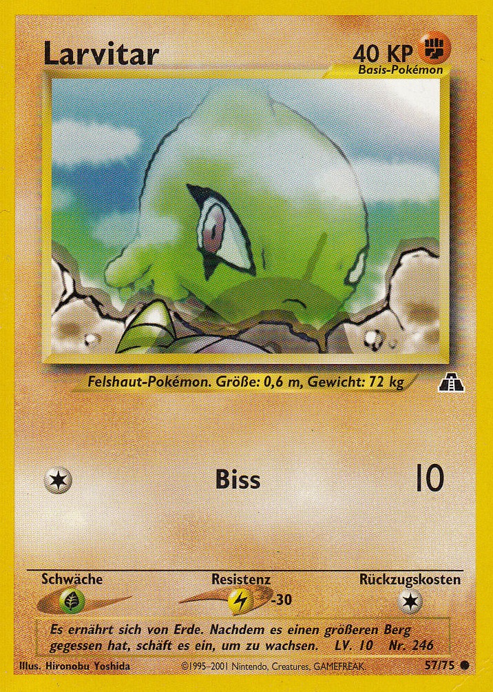 Larvitar 57 — Neo Discovery (German Pokémon TCG card)