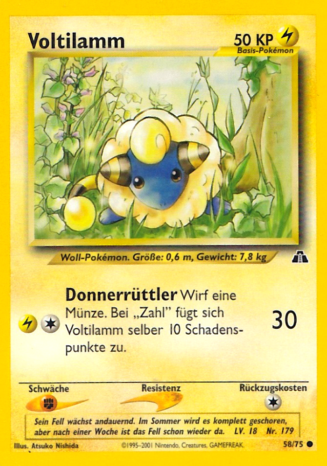 Voltilamm 58 — Neo Discovery (German Pokémon TCG card)