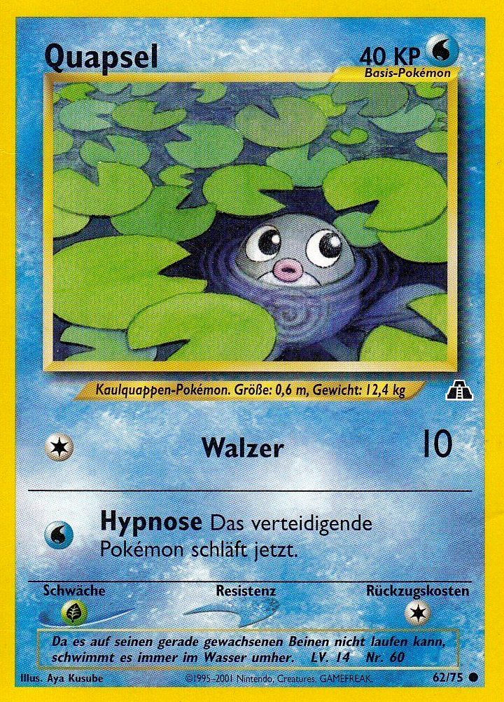 Quapsel 62 — Neo Discovery (German Pokémon TCG card)