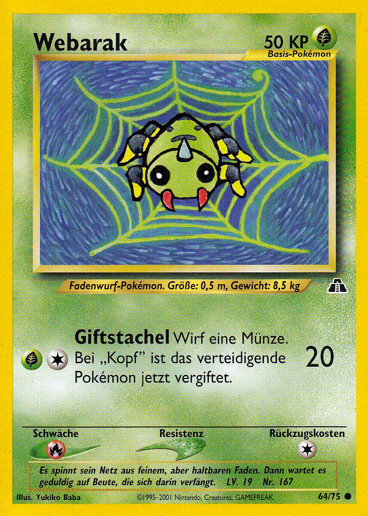 Weberak 64 — Neo Discovery (German Pokémon TCG card)