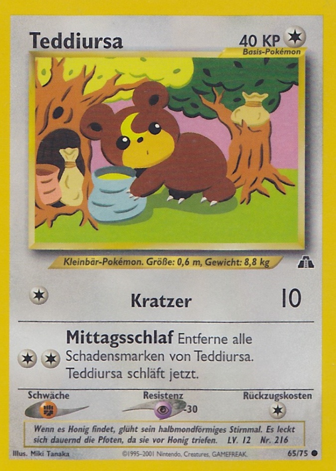 Teddiursa 65 — Neo Discovery (German Pokémon TCG card)