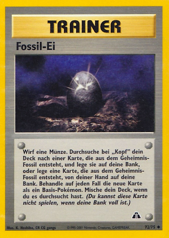 Fossil-Ei 72 — Neo Discovery (German Pokémon TCG card)