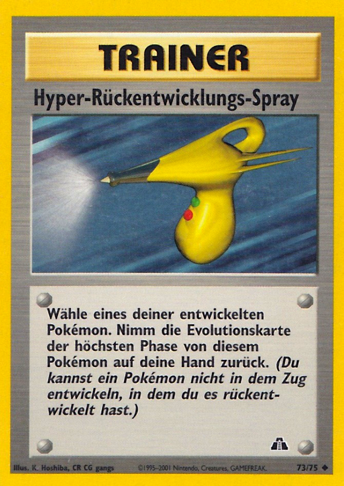 Hyper-Rückentwicklungs-Spray 73 — Neo Discovery (German Pokémon TCG card)