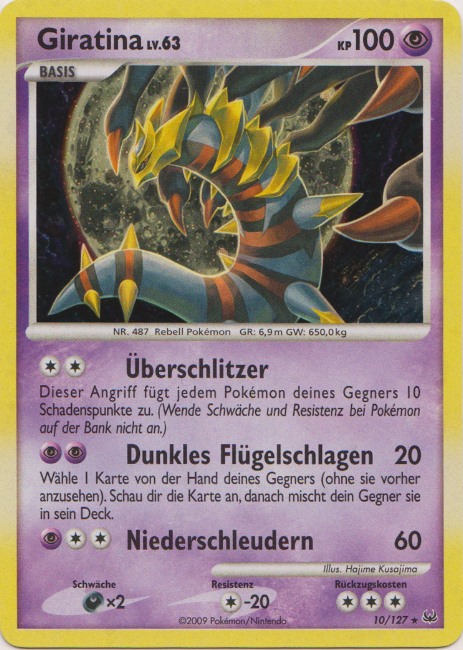 Giratina 10 — Platinum (German Pokémon TCG card)