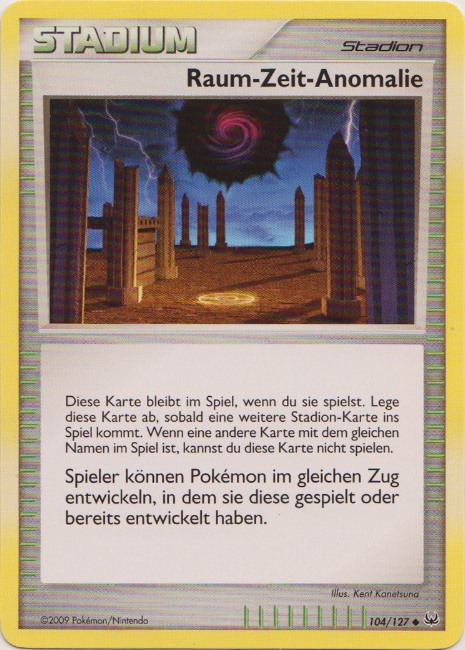 Raum-Zeit-Anomalie 104 — Platinum (German Pokémon TCG card)