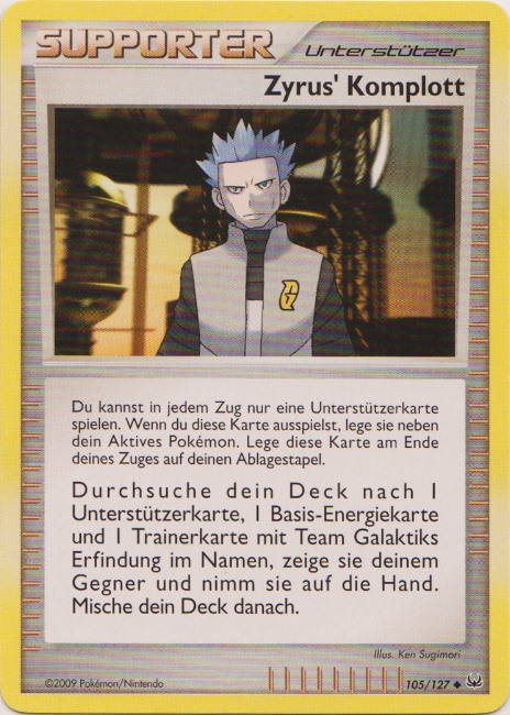 Zyrus' Komplott 105 — Platinum (German Pokémon TCG card)