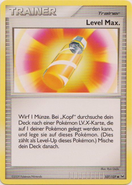 Level Max. 107 — Platinum (German Pokémon TCG card)