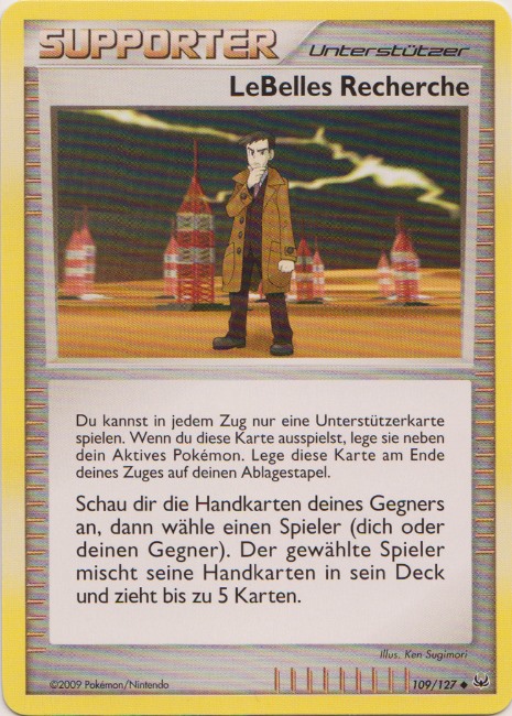 LeBelles Recherche 109 — Platinum (German Pokémon TCG card)