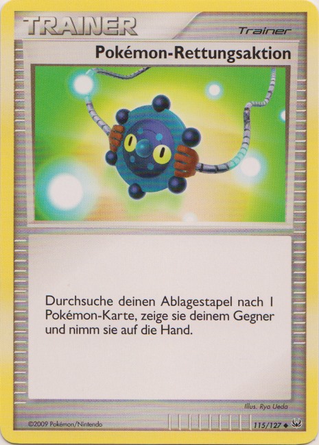 Pokémon-Rettungsaktion 115 — Platinum (German Pokémon TCG card)