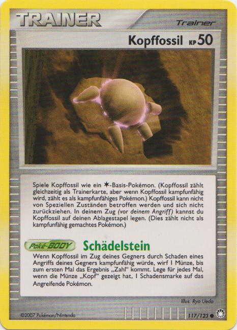 Kopffossil 120 — Platinum (German Pokémon TCG card)