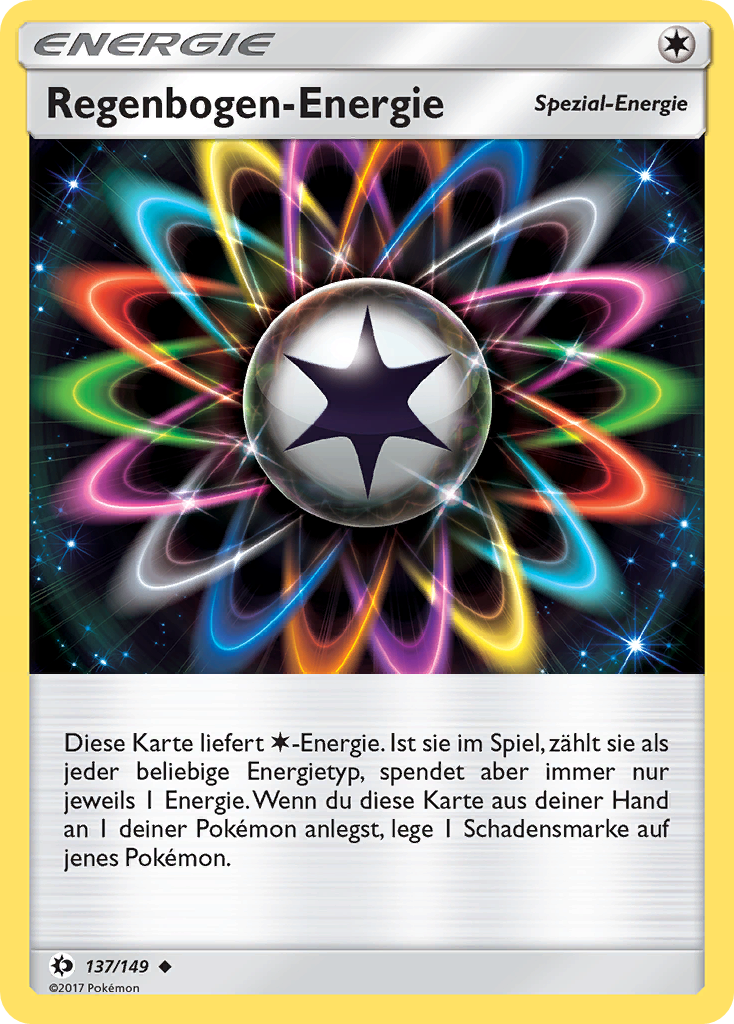 Regenbogen-Energie 121 — Platinum (German Pokémon TCG card)