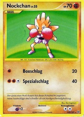 Nockchan 129 — Platinum (German Pokémon TCG card)