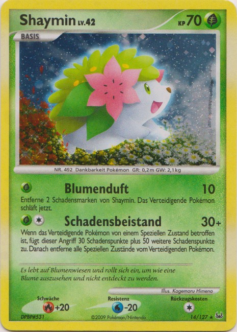 Shaymin 14 — Platinum (German Pokémon TCG card)