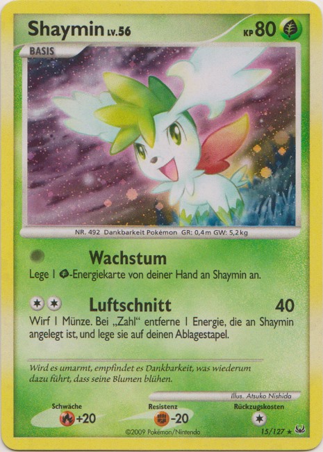 Shaymin 15 — Platinum (German Pokémon TCG card)