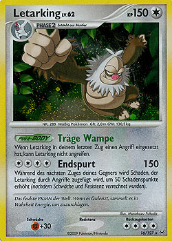 Letarking 16 — Platinum (German Pokémon TCG card)