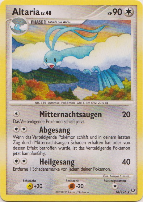 Altaria 18 — Platinum (German Pokémon TCG card)