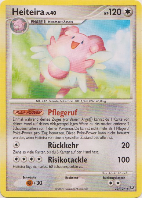 Heiteira 22 — Platinum (German Pokémon TCG card)