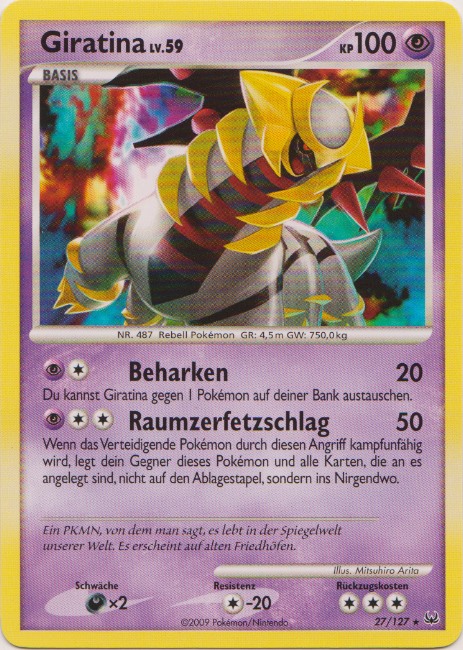 Giratina 27 — Platinum (German Pokémon TCG card)
