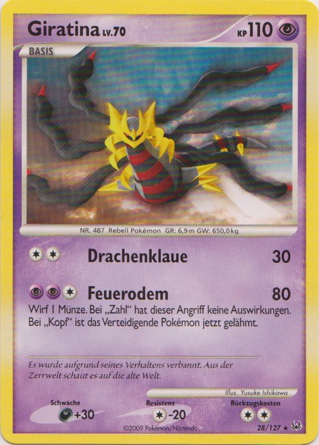 Giratina 28 — Platinum (German Pokémon TCG card)