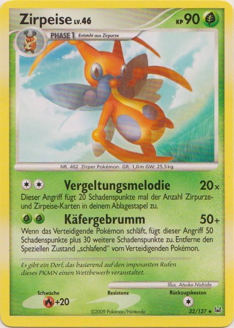 Zirpeise 32 — Platinum (German Pokémon TCG card)