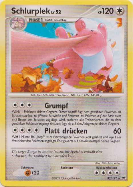 Schlurplek 33 — Platinum (German Pokémon TCG card)
