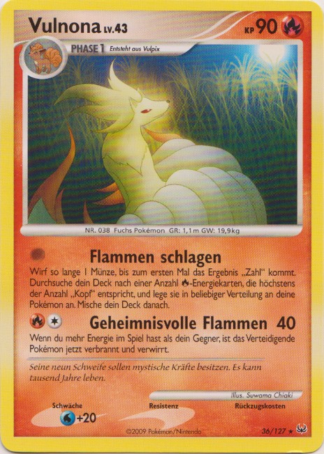 Vulnona 36 — Platinum (German Pokémon TCG card)