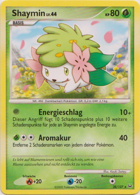 Shaymin 38 — Platinum (German Pokémon TCG card)