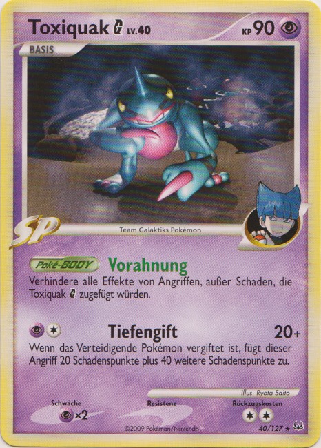 Toxiquak G 40 — Platinum (German Pokémon TCG card)