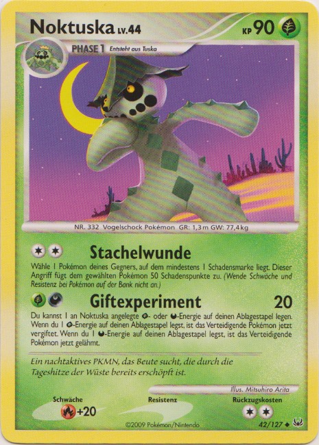 Noktuska 42 — Platinum (German Pokémon TCG card)