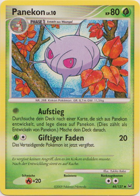 Panekon 44 — Platinum (German Pokémon TCG card)