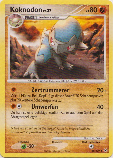 Koknodon 46 — Platinum (German Pokémon TCG card)