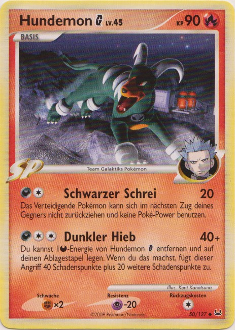 Hundemon G 50 — Platinum (German Pokémon TCG card)