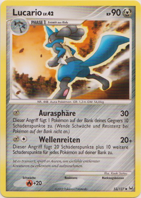 Lucario 53 — Platinum (German Pokémon TCG card)