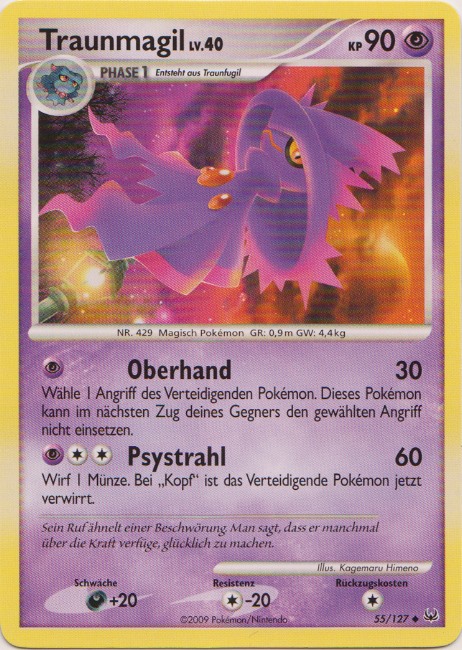 Traunmagil 55 — Platinum (German Pokémon TCG card)