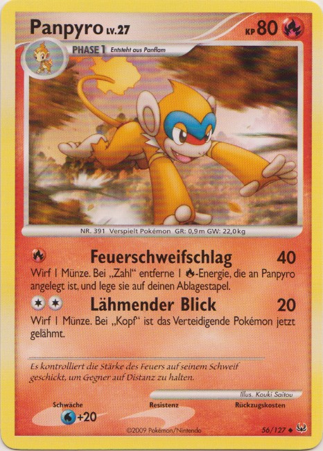 Panpyro 56 — Platinum (German Pokémon TCG card)