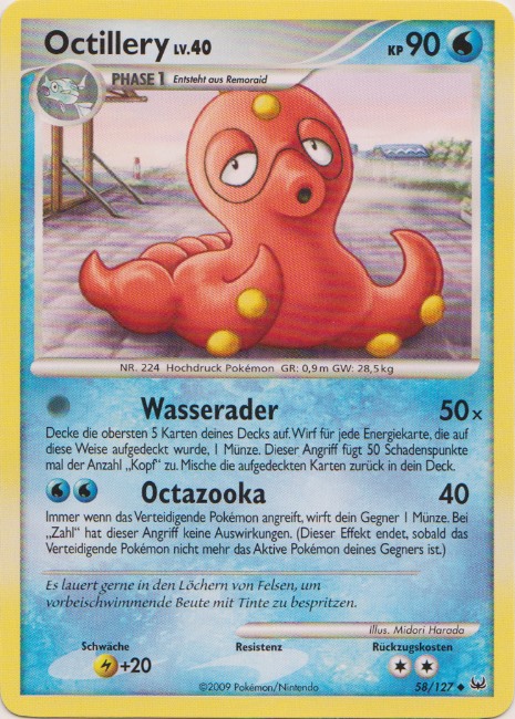 Octillery 58 — Platinum (German Pokémon TCG card)