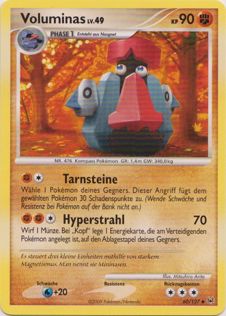 Voluminas 60 — Platinum (German Pokémon TCG card)