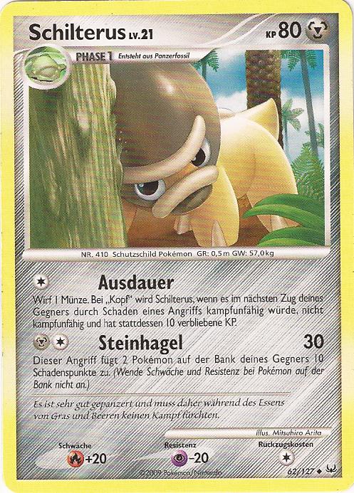 Schilterus 62 — Platinum (German Pokémon TCG card)