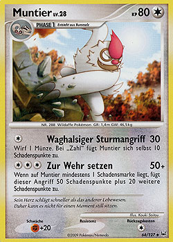 Muntier 64 — Platinum (German Pokémon TCG card)
