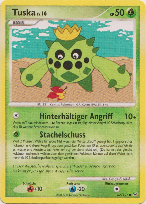 Tuska 67 — Platinum (German Pokémon TCG card)