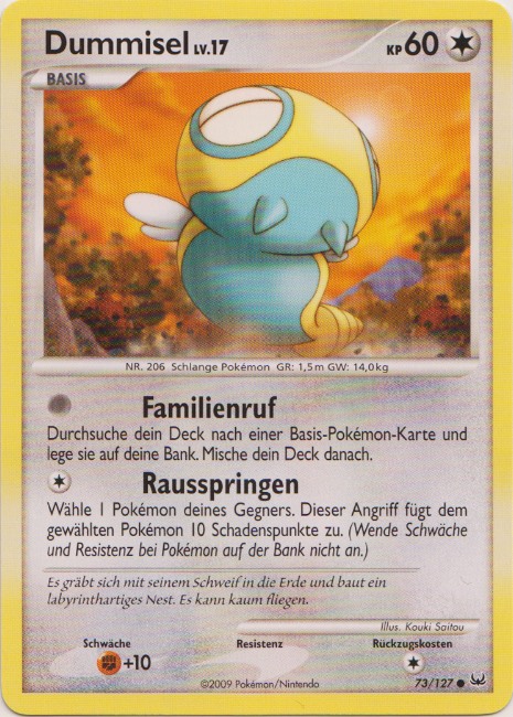 Dummisel 73 — Platinum (German Pokémon TCG card)