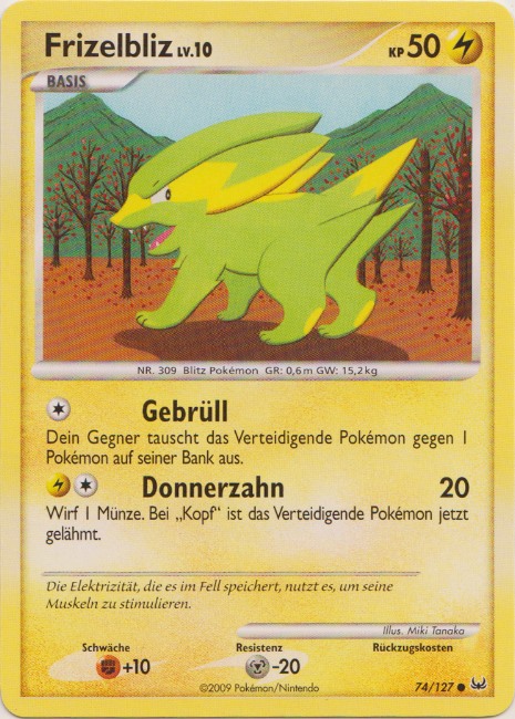 Frizelbliz 74 — Platinum (German Pokémon TCG card)