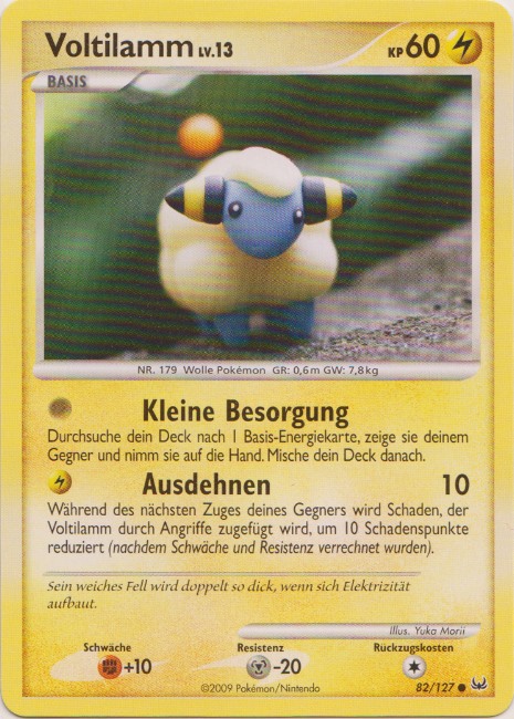 Voltilamm 82 — Platinum (German Pokémon TCG card)