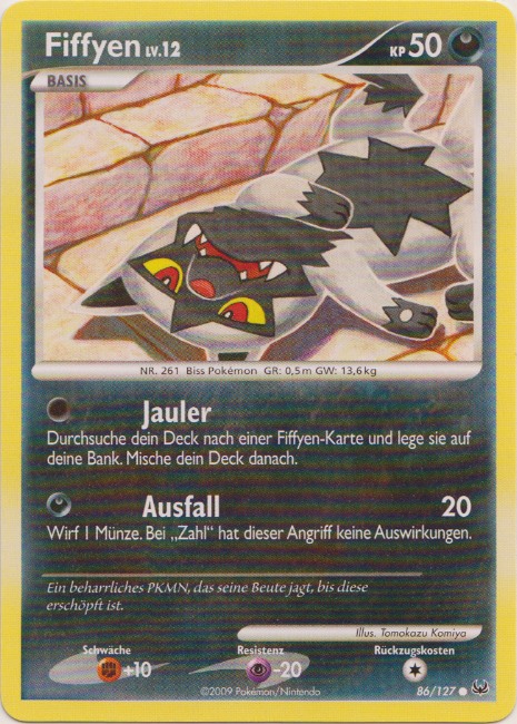 Fiffyen 86 — Platinum (German Pokémon TCG card)